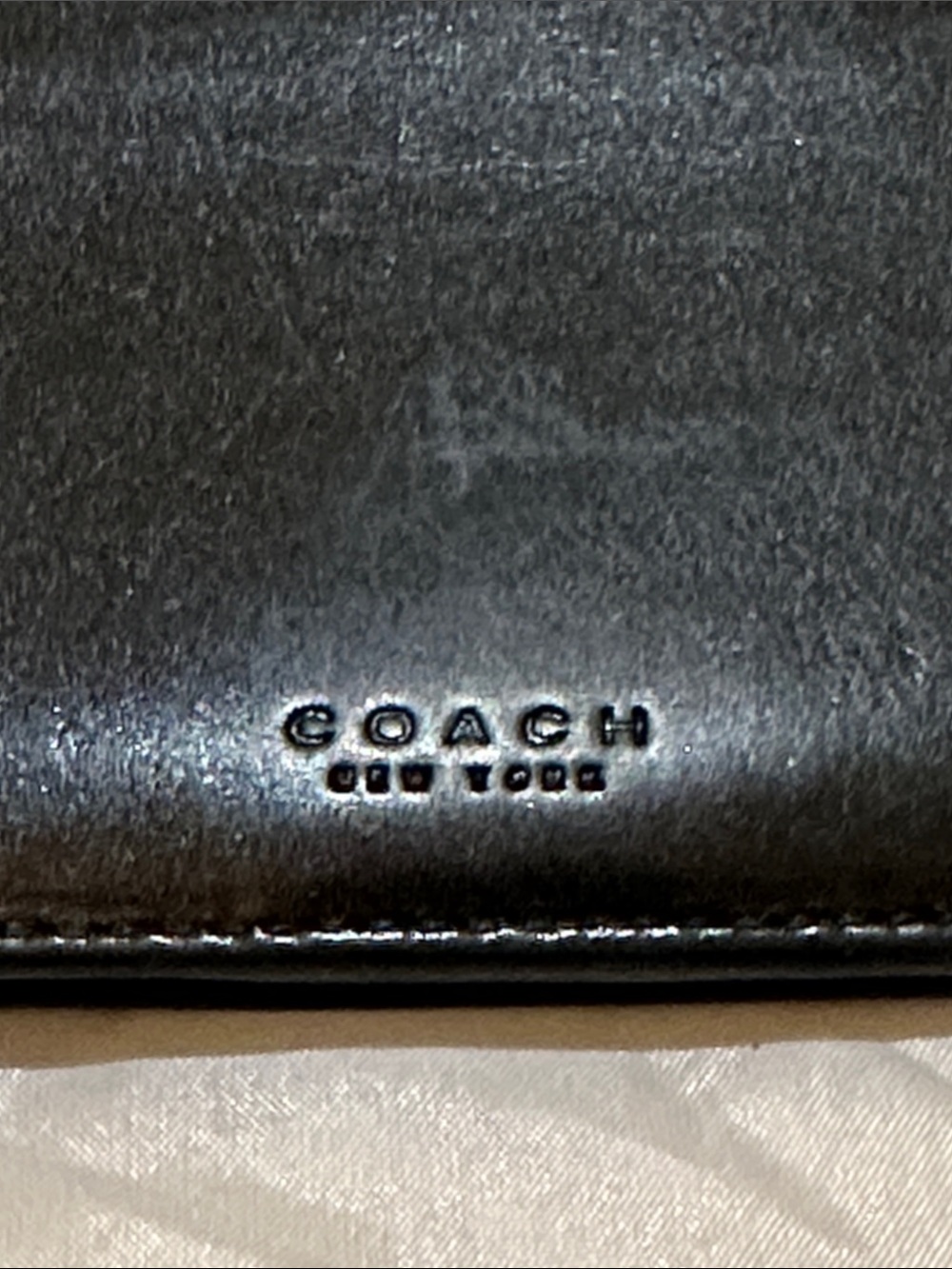Vintage Coach | Black Leather Bi Fold | Womens Wallet - Picture 3 of 5